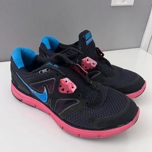 Nike Lunarglide+ 3 Anthracite/Blue Glow-Black-SLR RD 454315-006 Women's